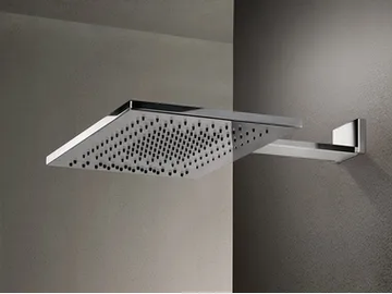 ACQUAFIT 38 K032B+K031A - Wall-mounted rectangular 2-spray stainless steel overhead shower by Fantini Rubinetti - view 2